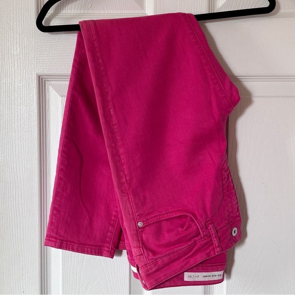 Anthropologie Pilcro Mid Rise Skinny Jeans in Pink - Picture 8 of 10